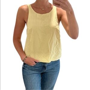 Greylin Light Yellow Crop Tank Top